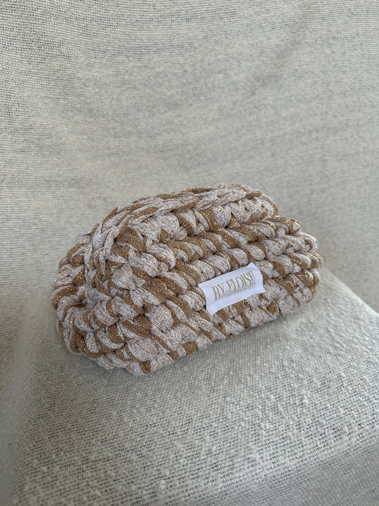 Gold Cotton Clutch