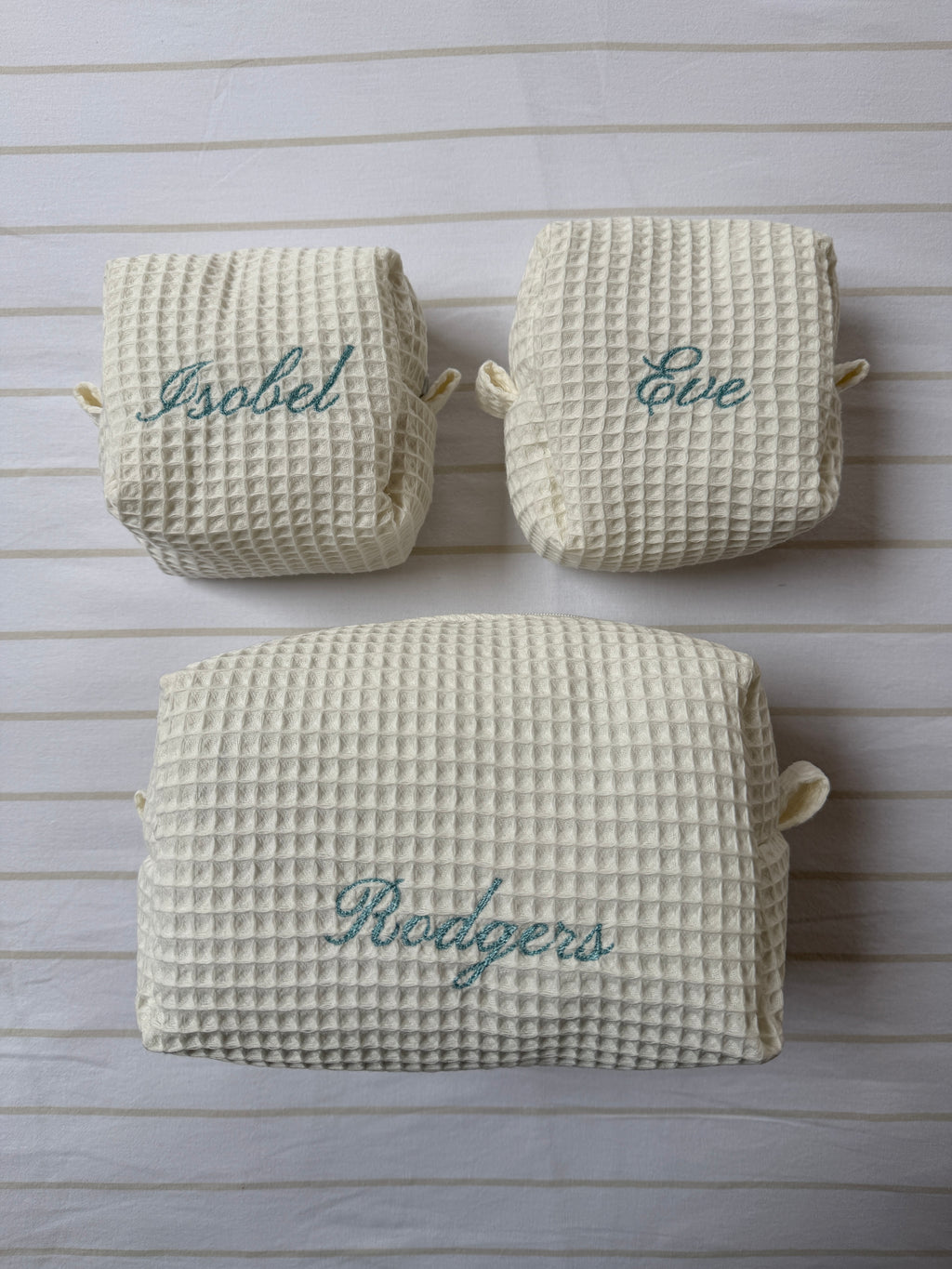 White Waffle Wash Bag