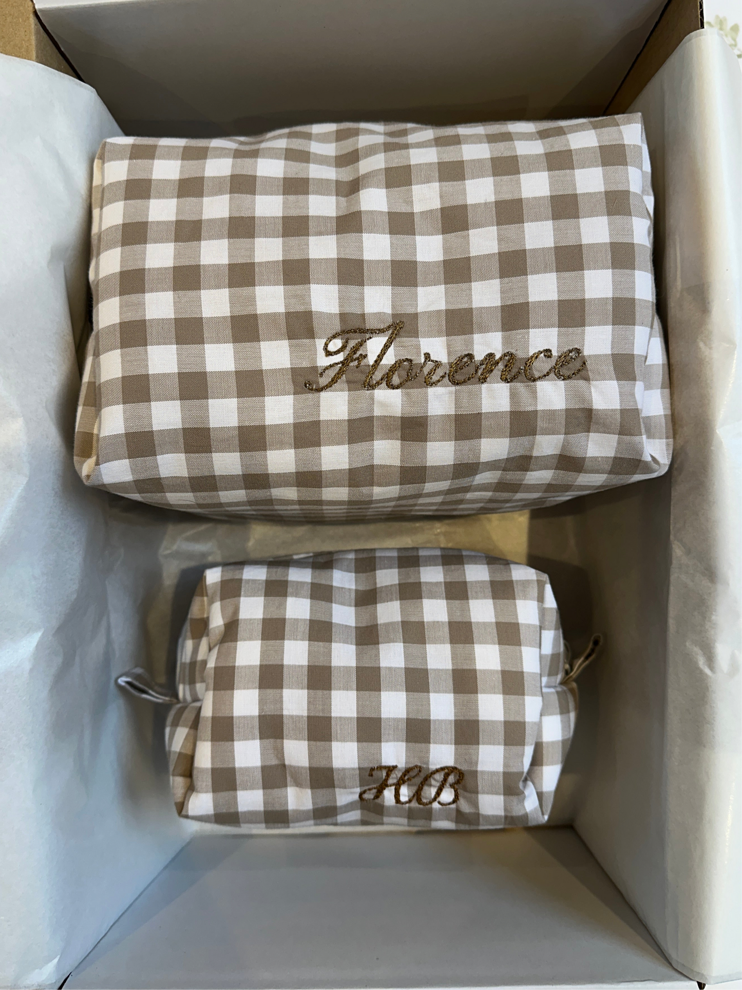 Beige Gingham