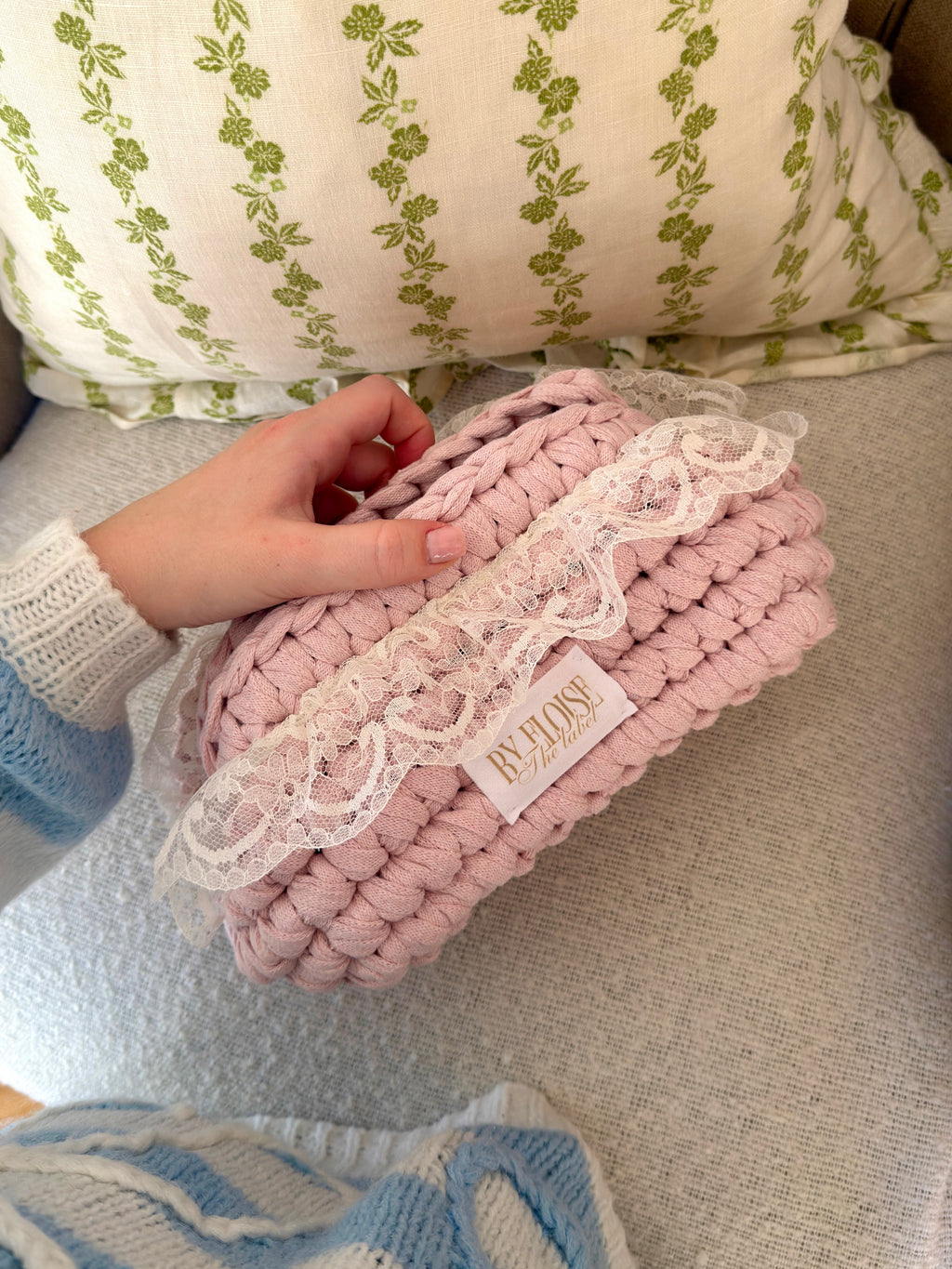 Pink Lace Clutch