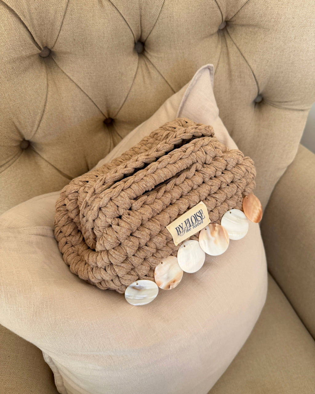Cotton Pearl Clutch